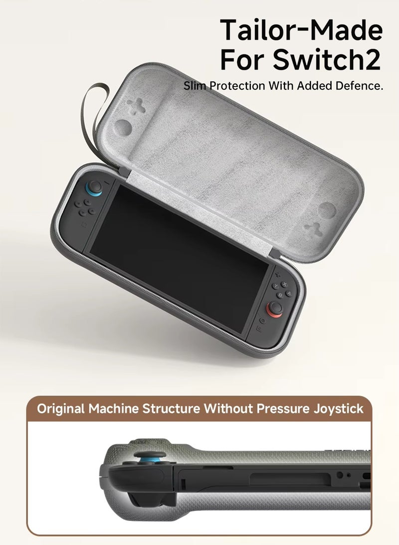 Hagibis Switch 2 bag case Portable Carrying Case for Switch 2 Traveling Bag Hard Shell NS Accessories Protective Cover with 10 Games Cartridges - Image 4